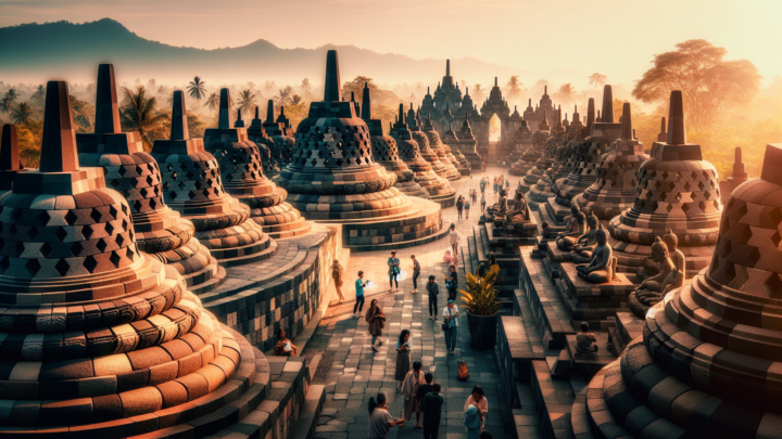 Besuch des Borobudur Tempels in Java – größter buddhistischer Tempel der Welt