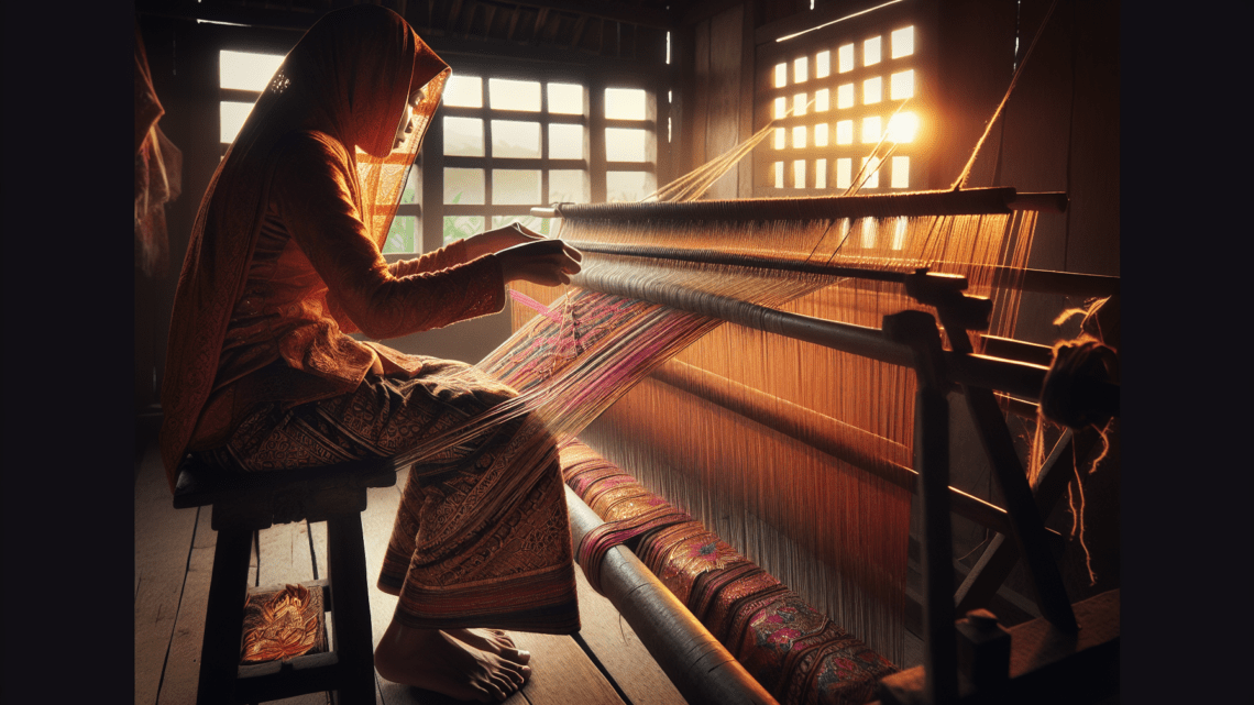 das Handwerk der Songket-Weberei in Sumatra