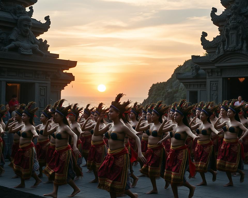 Kecak-Tanz am Tempel