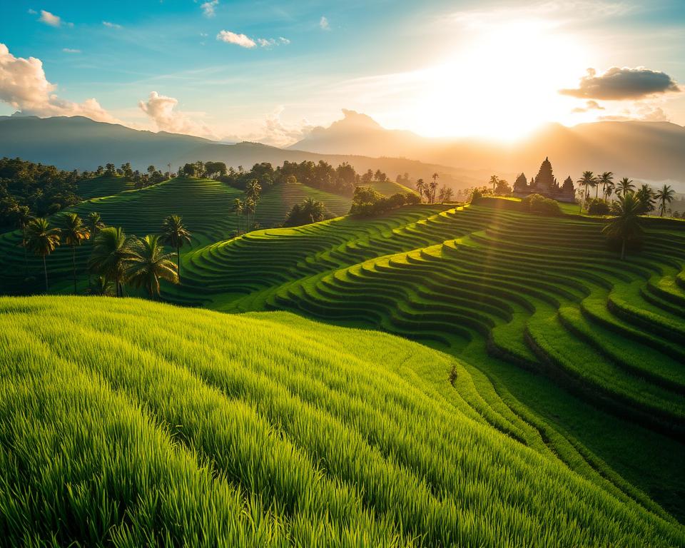 Gunung Kawi Reisterrassen Landschaftsfotografie
