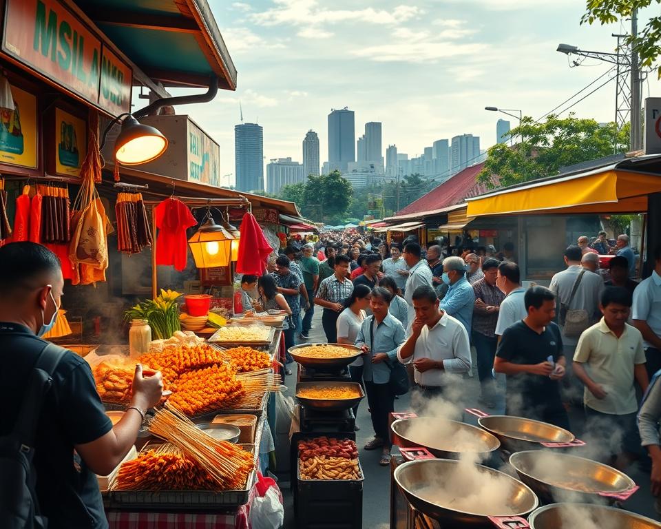 Indonesische Straßenküche in Jakarta