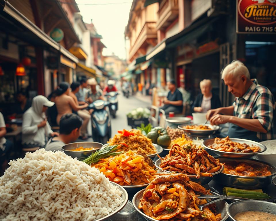 Traditionelles javanisches Essen in Yogyakarta